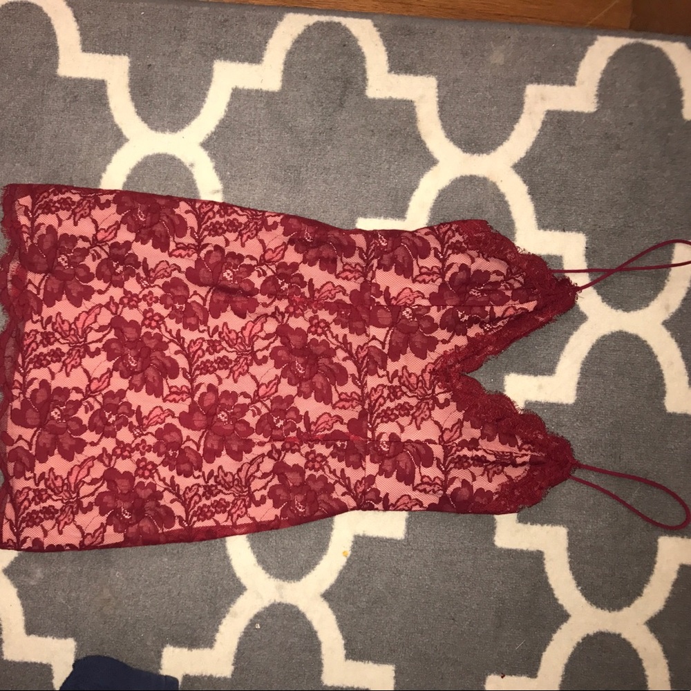 Red NBD bodycon lace dress